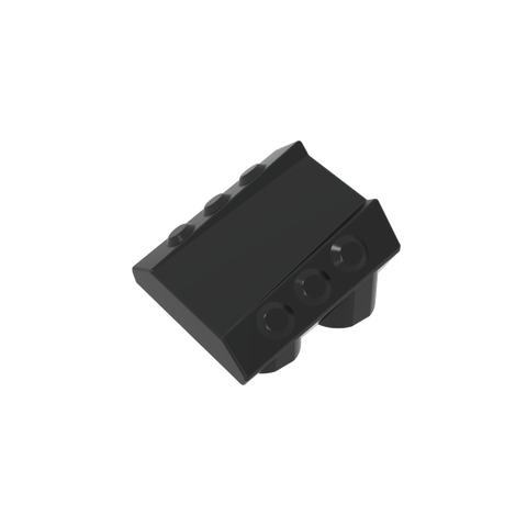 Gobricks,Slope 2 x 2 No Studs, with 3 Side Pistons Raised Edges,30603