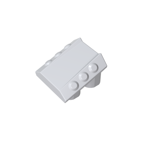 Gobricks,Slope 2 x 2 No Studs, with 3 Side Pistons Raised Edges,30603