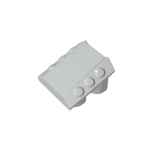 Gobricks,Slope 2 x 2 No Studs, with 3 Side Pistons Raised Edges,30603
