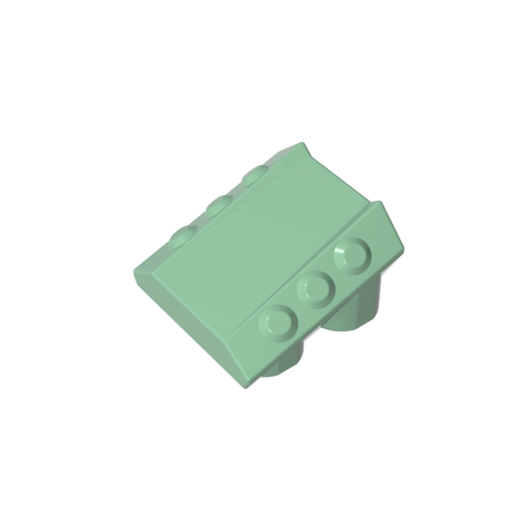 Gobricks,Slope 2 x 2 No Studs, with 3 Side Pistons Raised Edges,30603