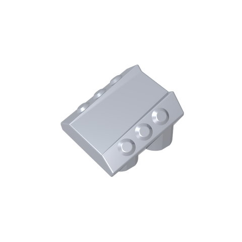 Gobricks,Slope 2 x 2 No Studs, with 3 Side Pistons Raised Edges,30603