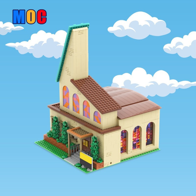 (Gobricks version) 1891PCS MOC-148028 Modular Springfield Church