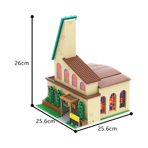 (Gobricks version) 1891PCS MOC-148028 Modular Springfield Church