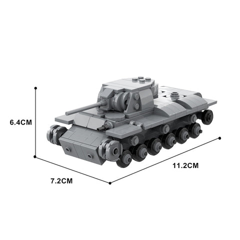 (Gobricks version)MOC-141990  WW2 KV-1 Soviet Heavy Tank