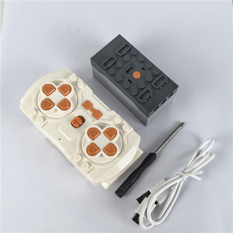 Gobricks,Battery Box, Power Functions, with Dark Bluish Gray Bottom [Non-Rechargeable],64228