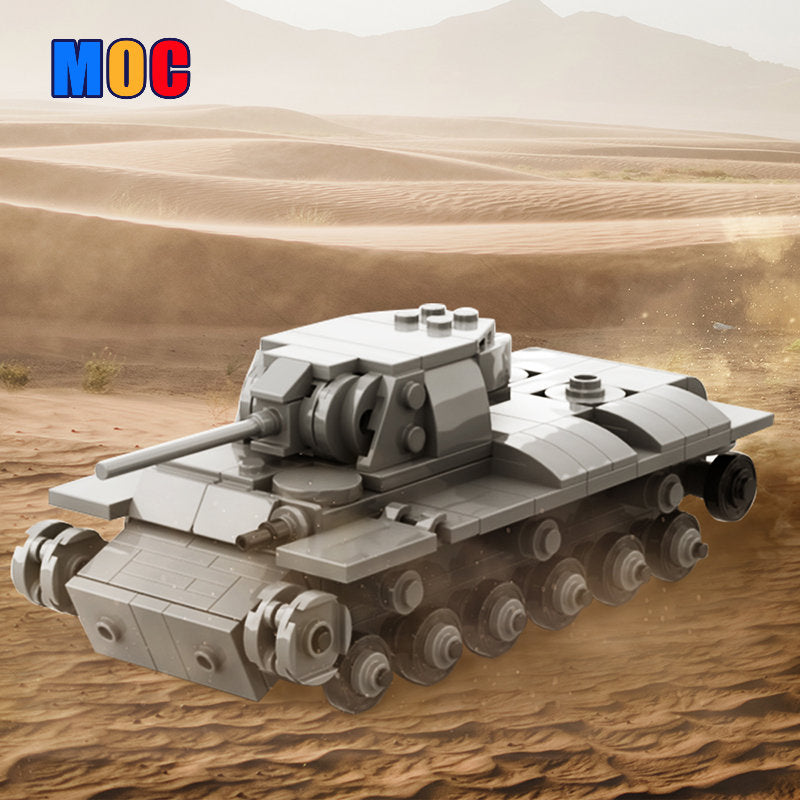 (Gobricks version)MOC-141990  WW2 KV-1 Soviet Heavy Tank