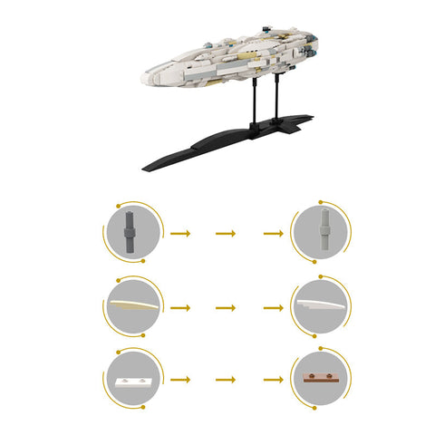 (Gobricks version)MOC-138056 Medium size MC-80 Home one type Star cruiser : Episode VI