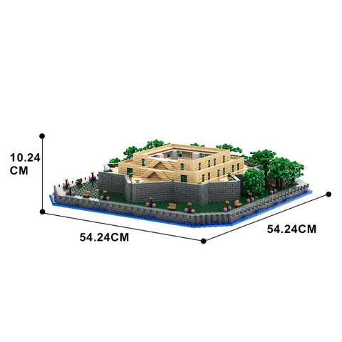 (Gobricks version) 2677pcs  MOC-49317 Statue of Liberty - Base Add-on compatible 21042